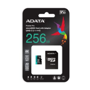 MICRO SD ADATA 256GB PREMIER PRO MICROSDXC/SDHC UHS-I U3 CLASS 10 V30S